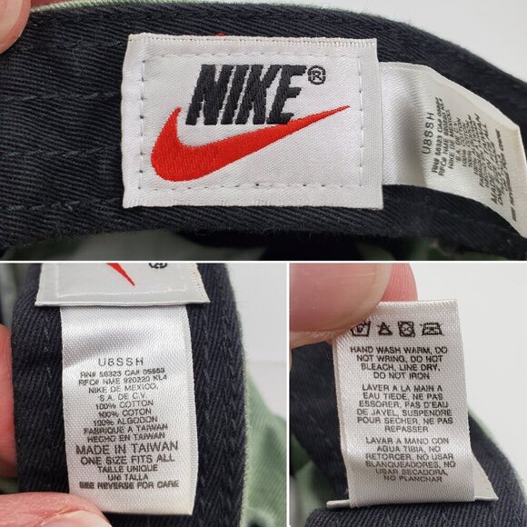 Nike Vintage Swoosh Strapback Hat Cap Taiwan Embroidered Logo U8SSH 100% Cotton - Picture 3 of 9